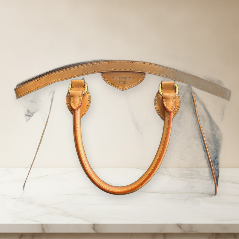 Louis Vuitton Monogram Tivoli Handbag Canvas Leather Brown Dust Bag