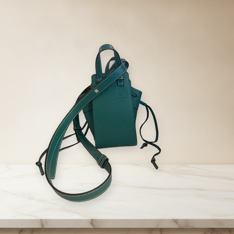 Loewe Hammock Mini Shoulder Bag Crossbody Handbag Calfskin Green