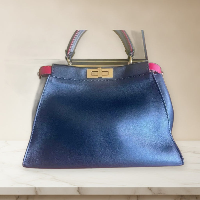 Fendi Peekaboo Handbag Shoulder Bag Crossbody Leather