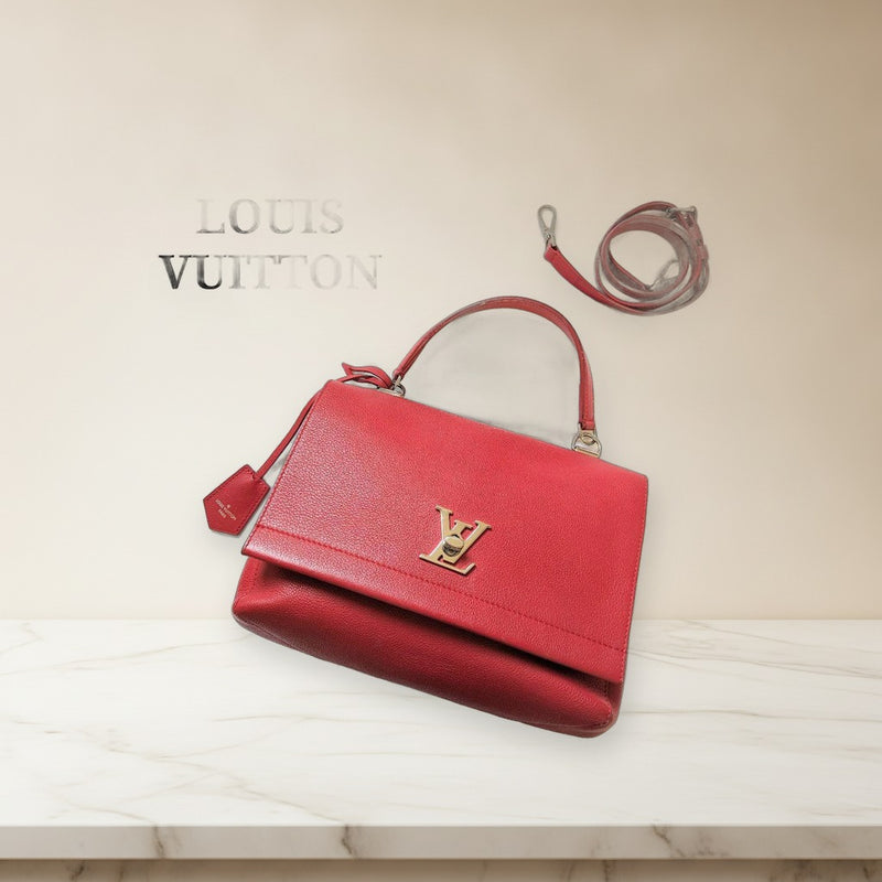 Louis Vuitton Portefeuille Lockme Hand M50363 2-Way Shoulder Bag Red Leather