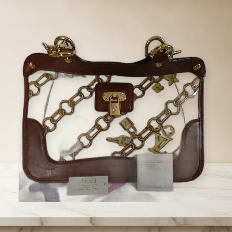 Louis Vuitton Monogram Charms Cabas M95157 Shoulder Bag Vinyl Leather Bron Gold