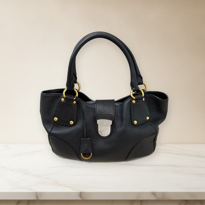 Prada Handbag Shoulder Bag Black Leather