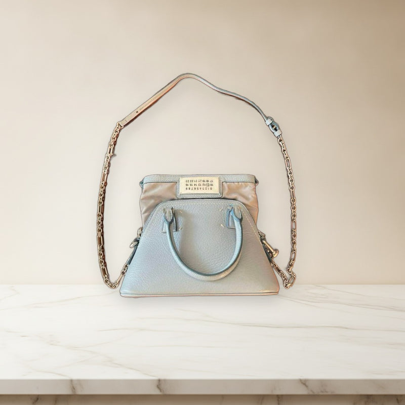 Maison Margiela 11 5AC Micro Shoulder Bag Cowhide Leather Blue Pale Blue