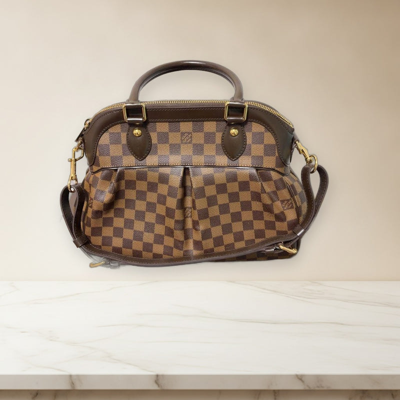 Louis Vuitton Trevi Pm N51997 Handbag Shoulder Bag Damier Ebene Canvas
