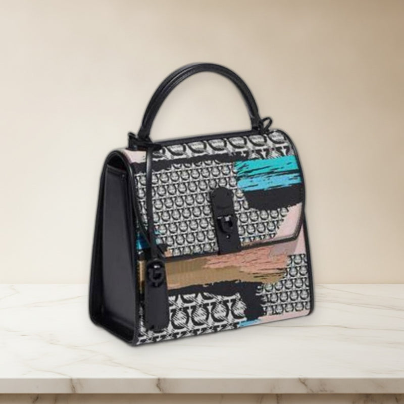 Salvatore Ferragamo Boxys Shoulder Hand Bag Leather