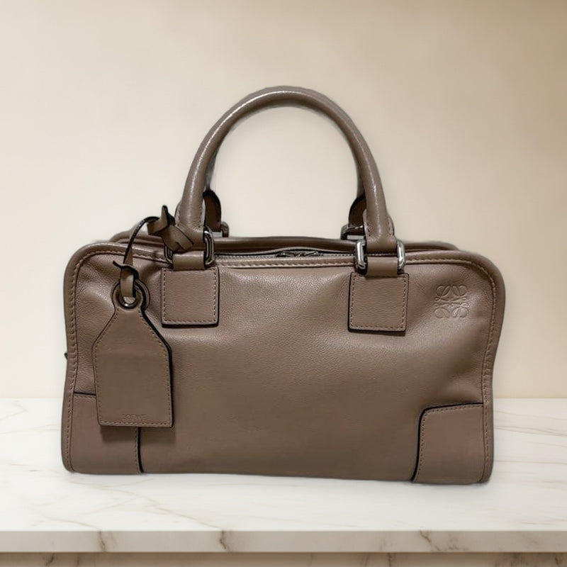 Loewe Amazona 28 Handbag Leather Mink Brown