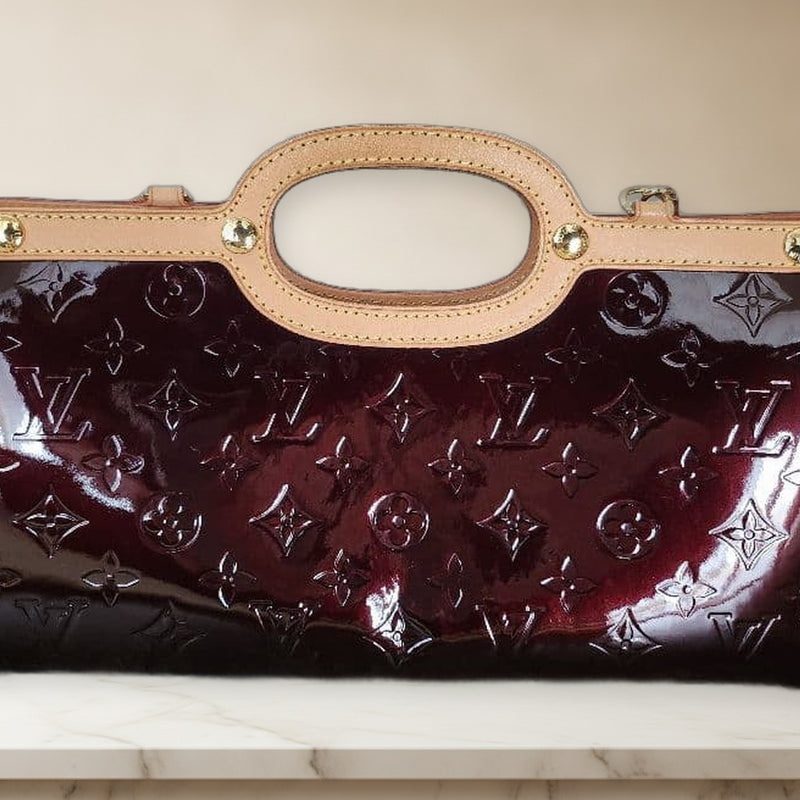Louis Vuitton Roxbury Drive Amarante Handbag Shoulder Bag Patent Leather
