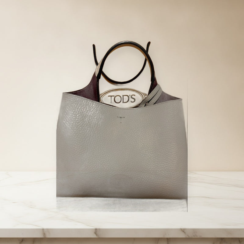 Tods Timeless Micro Baguette Shoulder Bag Leather White