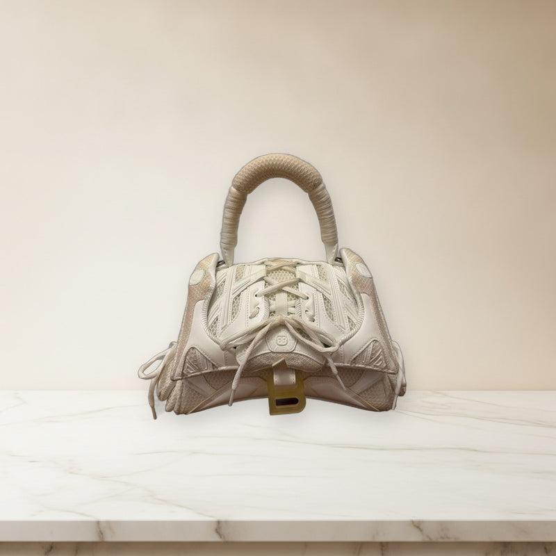 Sneakerhead Top Handle Bag Black Leather