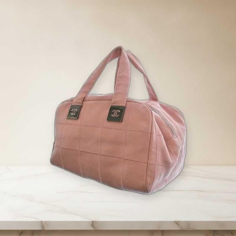 Chanel Caviar Skin Leather Handbag Pink Tote Bag