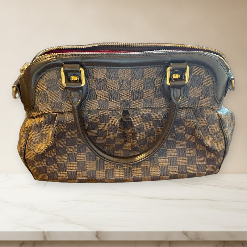 Louis Vuitton Damier Ebene Canvas Shoulder Bag Handbag