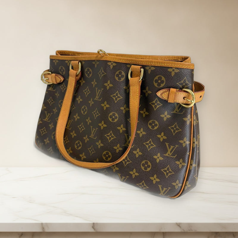 Louis Vuitton Batignolles Horizontal Monogram Tote Bag Brown