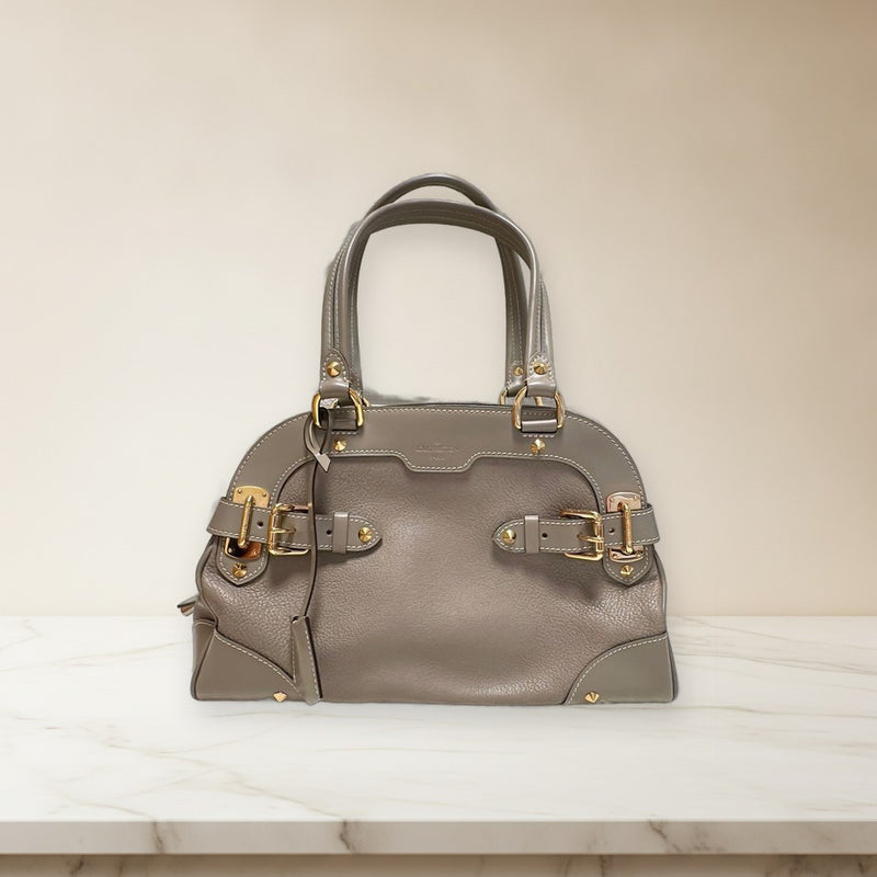 Louis Vuitton Sully Pm Tote Bag Suhali Leather Greige Gold Hardware