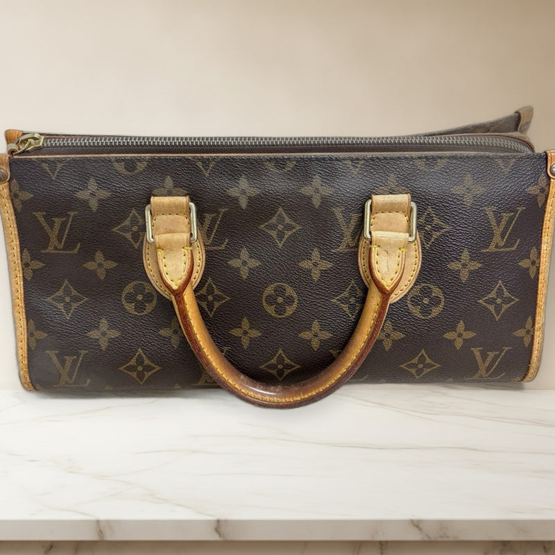 Louis Vuitton Monogram Popincourt Handbag Brown Leather