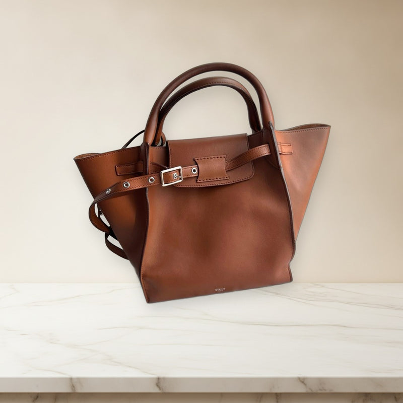 Celine Big Bag Small Handbag Leather Brown