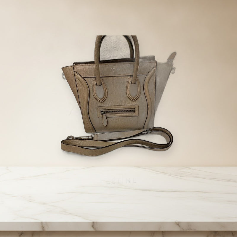 Celine Luggage Nano Handbag Tote Shoulder Bag