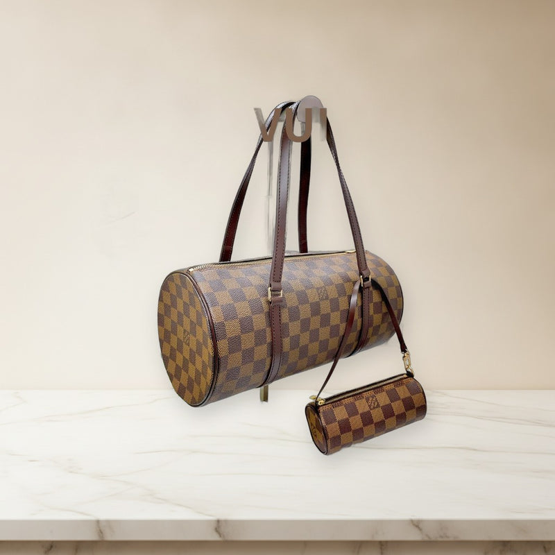 Louis Vuitton Damier Papillon 30 N51303 Shoulder Bag Canvas Leather Brown