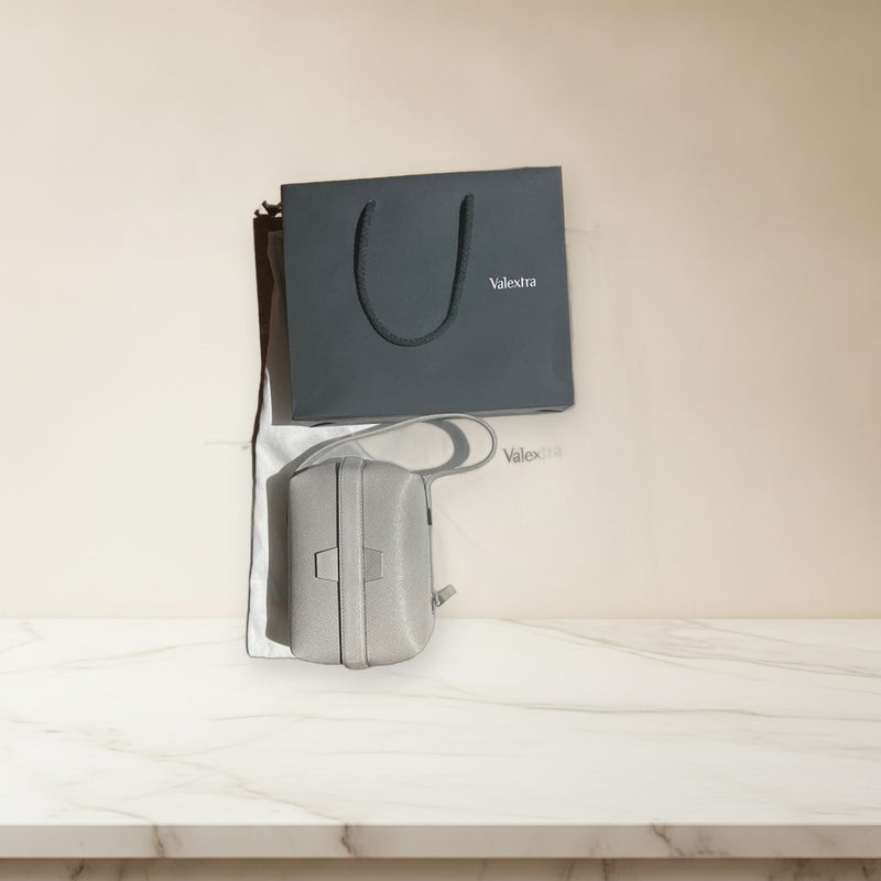 Valextra Trick Track Crossbody Bag Leather