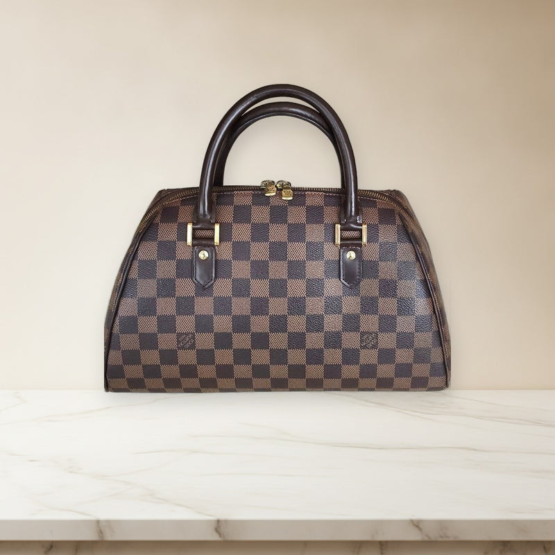 Louis Vuitton Damier Ribera Mm N41434 Handbag Tote Canvas Brown