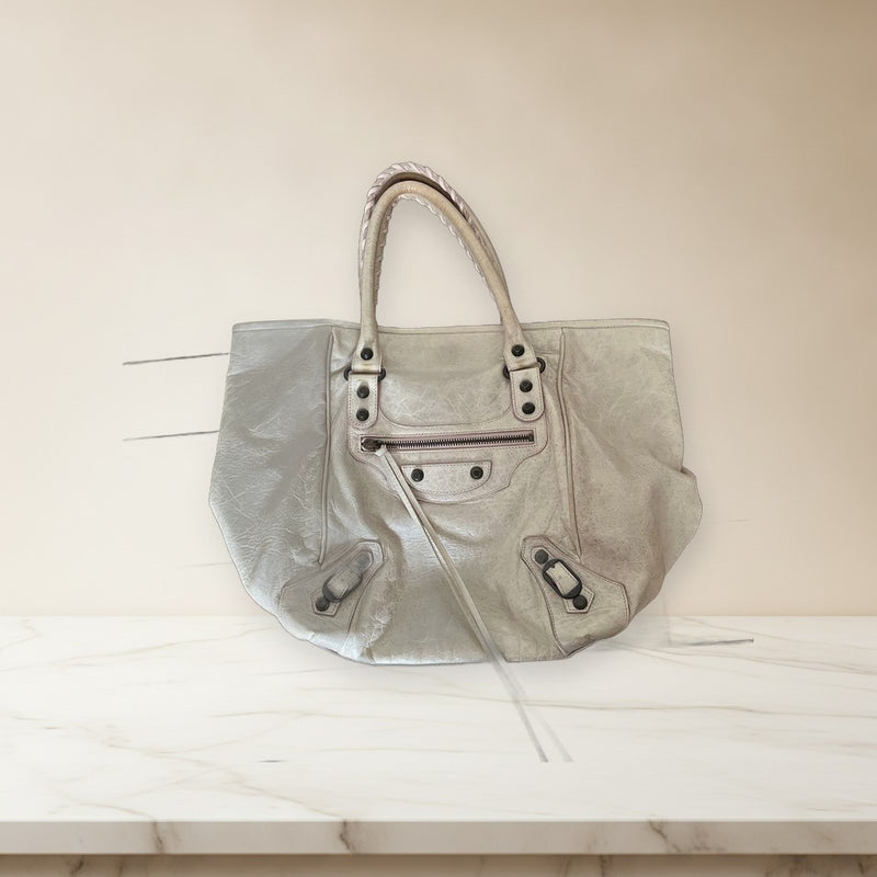 Balenciaga The Sunday Handbag Sheepskin Pink Tote Shoulder Bag