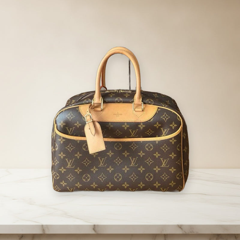 Louis Vuitton Deauville Monogram Handbag Tote Leather