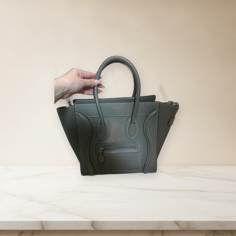 Celine Luggage Phantom Tote Bag Leather Handbag Womens
