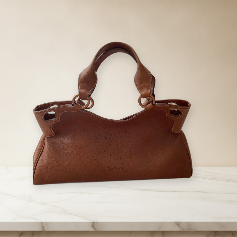 Marcello Handbag Shoulder Bag Leather Brown