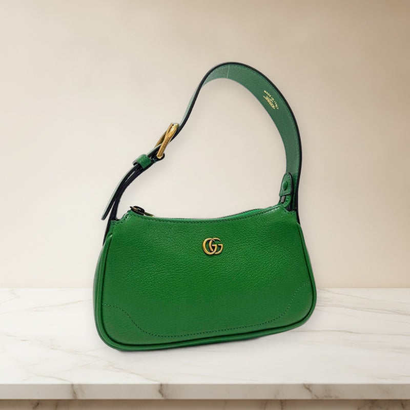 Gucci Aphrodite Mini 739076 Shoulder Bag Leather Green Gold Hardware