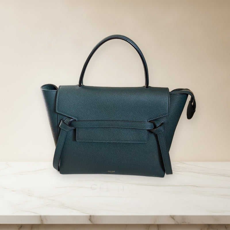 Celine Micro Belt Bag Handbag Shoulder Bag Leather Amazon Green