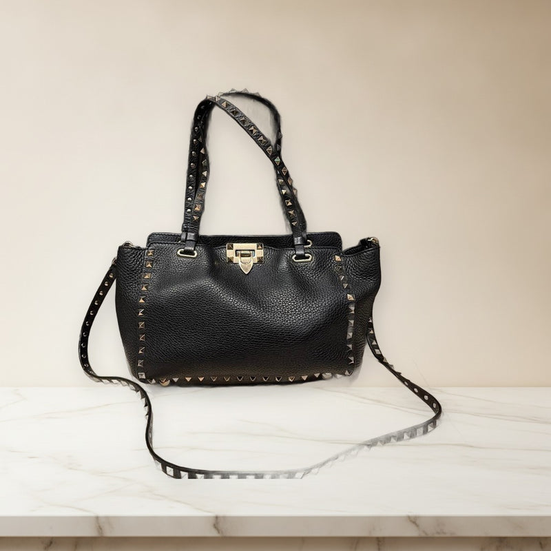 Valentino Rockstud Tote Bag Leather Handbag