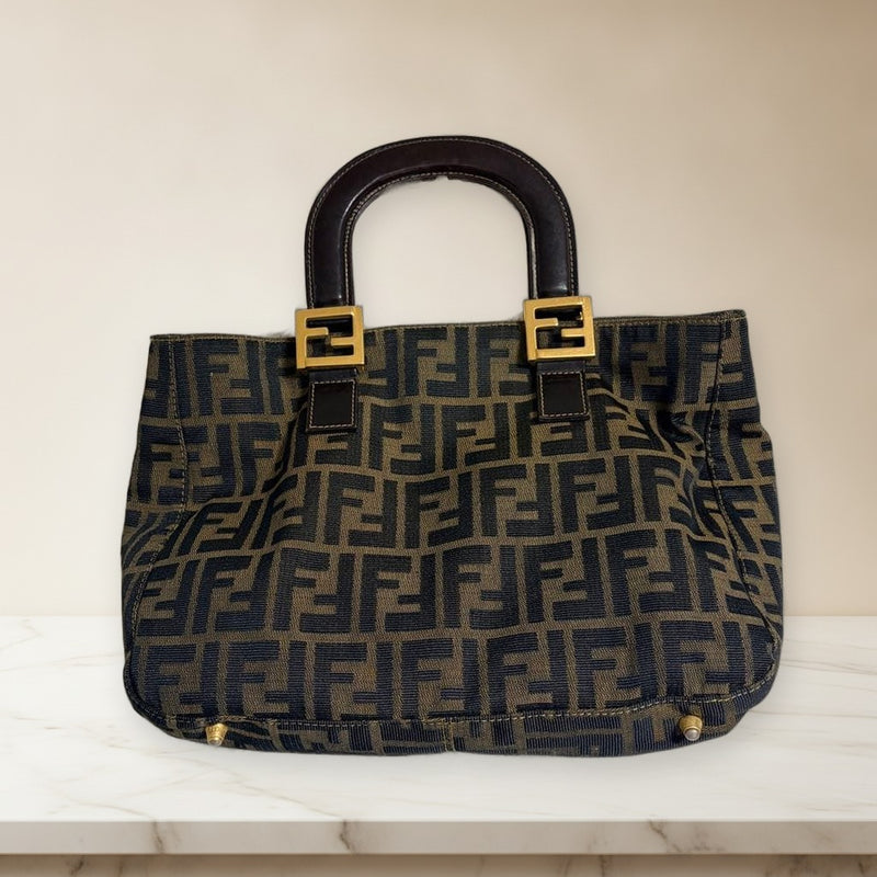 Fendi Handbag Shoulder Bag Brown Leather