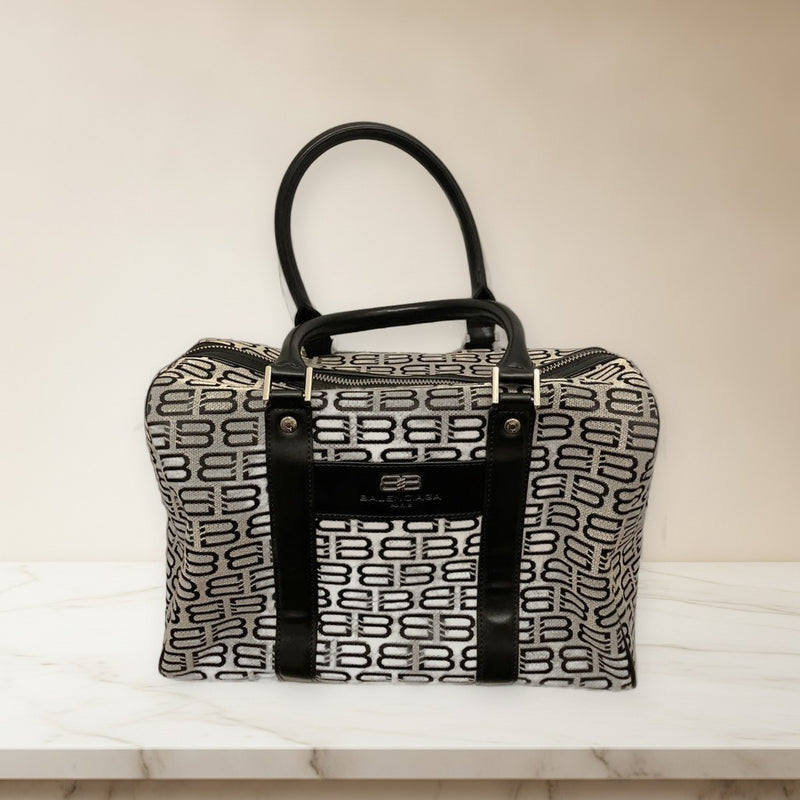 Balenciaga Bb Boston Bag Handbag Black Leather