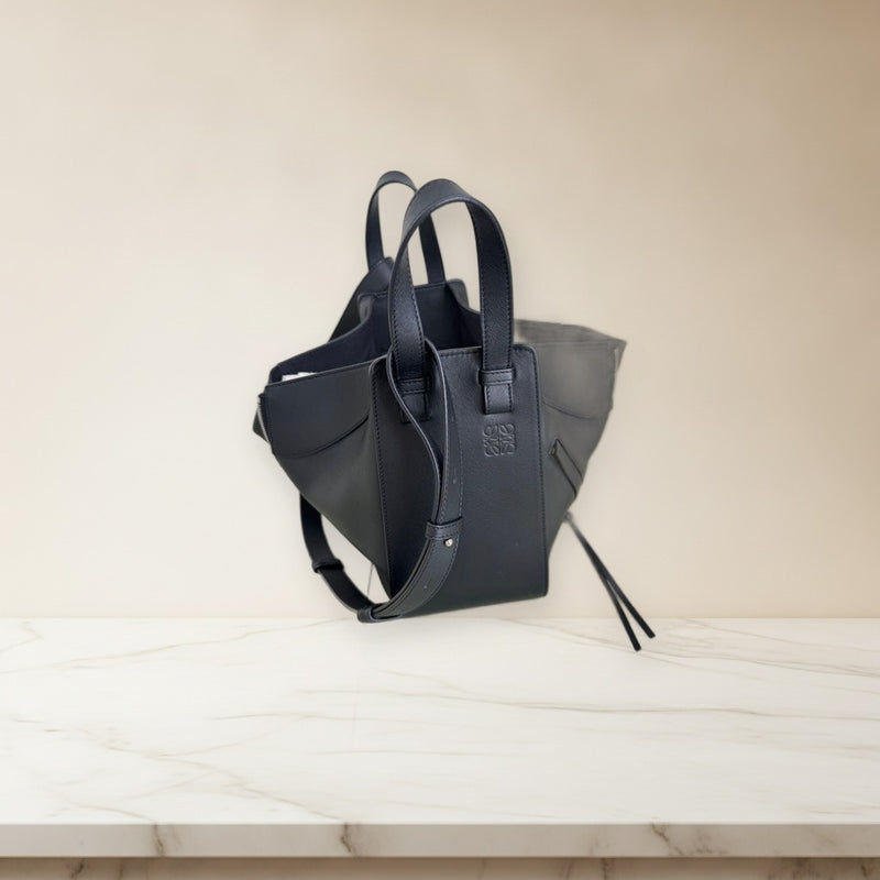 Loewe Hammock Handbag Shoulder Bag Crossbody Tote Black Leather
