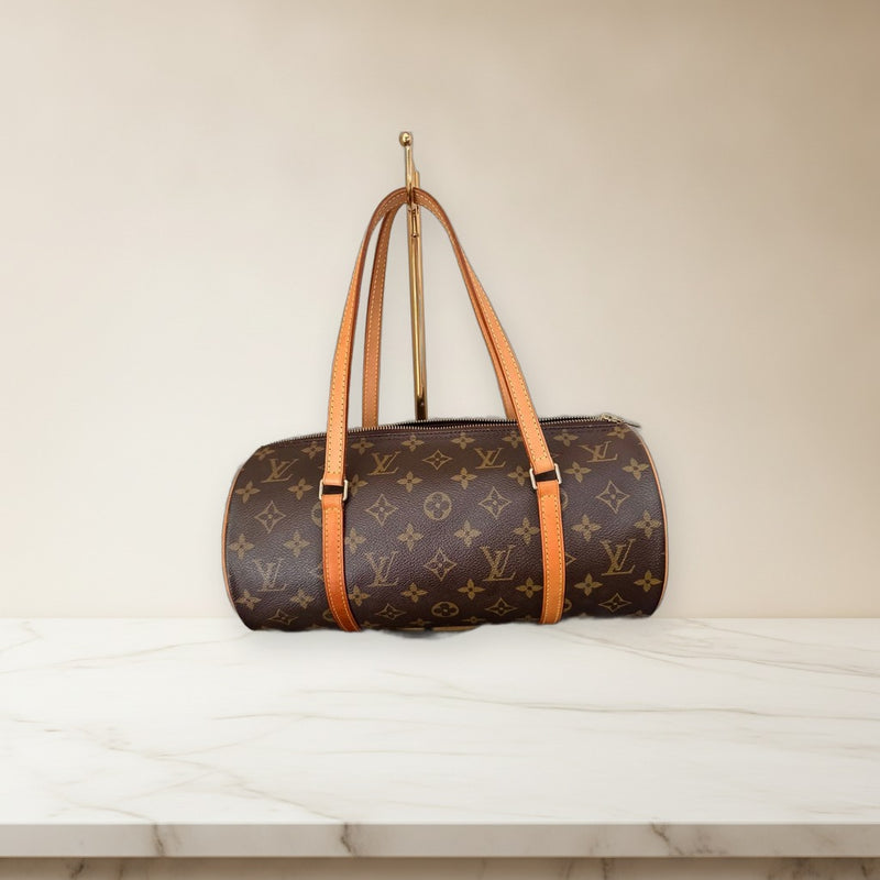 Louis Vuitton Papillon 30 Monogram Canvas Handbag Leather