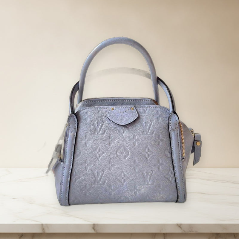 Louis Vuitton Mare Bb M41042 Handbag Monogram Empreinte Leather Lilas Light Blue