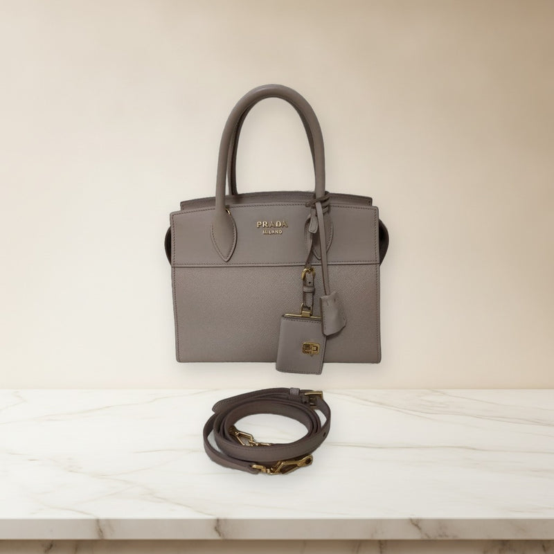 Prada Handbag Shoulder Bag Tote Black Leather