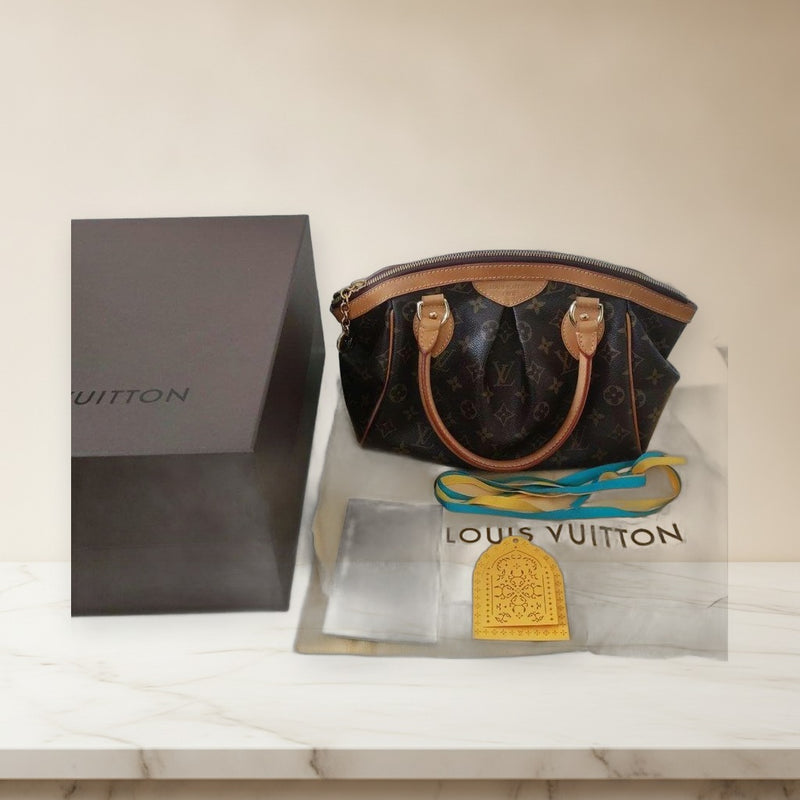 Louis Vuitton Tivoli Pm Monogram Handbag Coated Canvas Brown