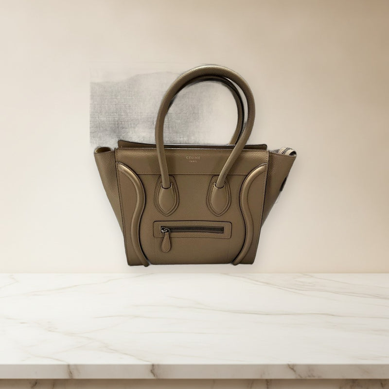 Celine Luggage 167793DRU.03UN Handbag Tote Calfskin Beige