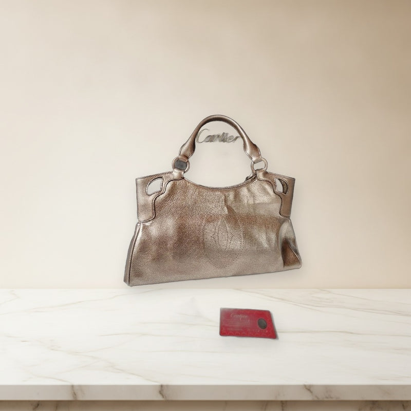 Cartier Marcello De Cartier Medium Handbag Leather Tote Bag