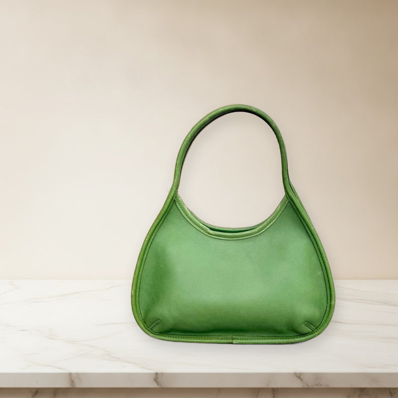 Coach Ergo Mini Satchel Handbag Leather Leaf Green