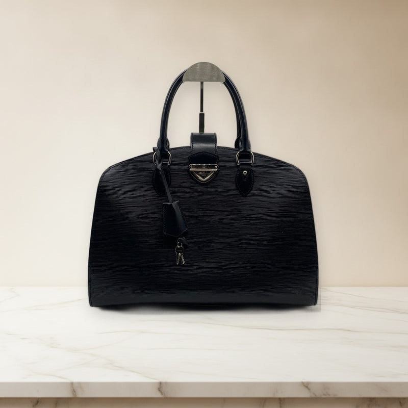 Louis Vuitton Epi Pont Neuf Handbag Leather Black