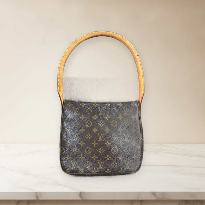 Louis Vuitton Brown Handbag Tote Shoulder Bag Leather