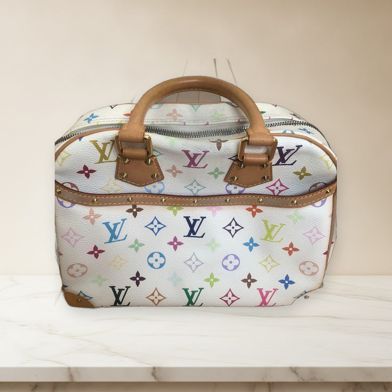 Louis Vuitton Monogram Multicolor Trouville MI0035 Handbag White