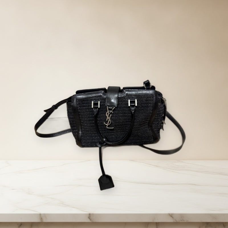 Saint Laurent Handbag Shoulder Bag 2-Way Black Leather