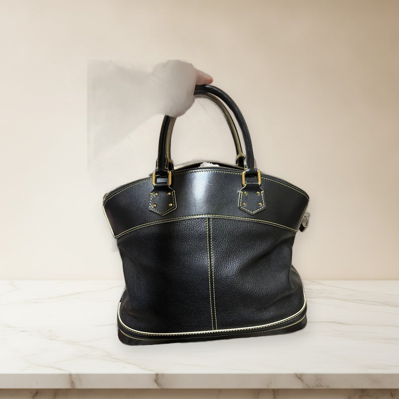 Louis Vuitton Handbag Tote Bag Leather Black