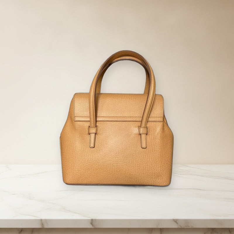 Loewe Vintage 2-Way Hand Shoulder Bag Leather Beige Light Brown
