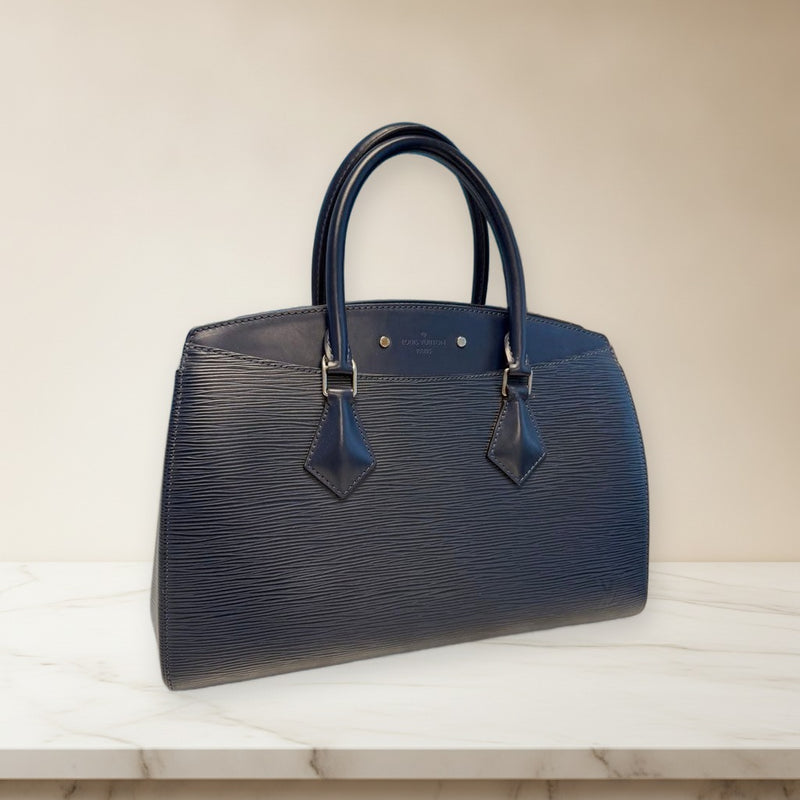 Louis Vuitton Handbag Epi Leather Navy