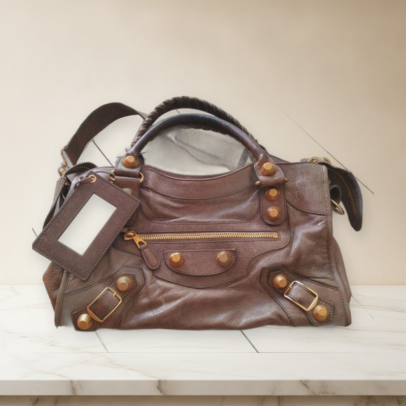 Balenciaga Giant City Hand Shoulder Bag Leather Tote