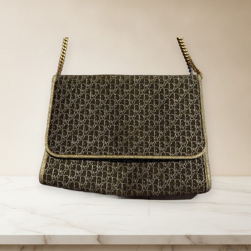 Christian Dior Handbag Shoulder Bag Leather Logo Print