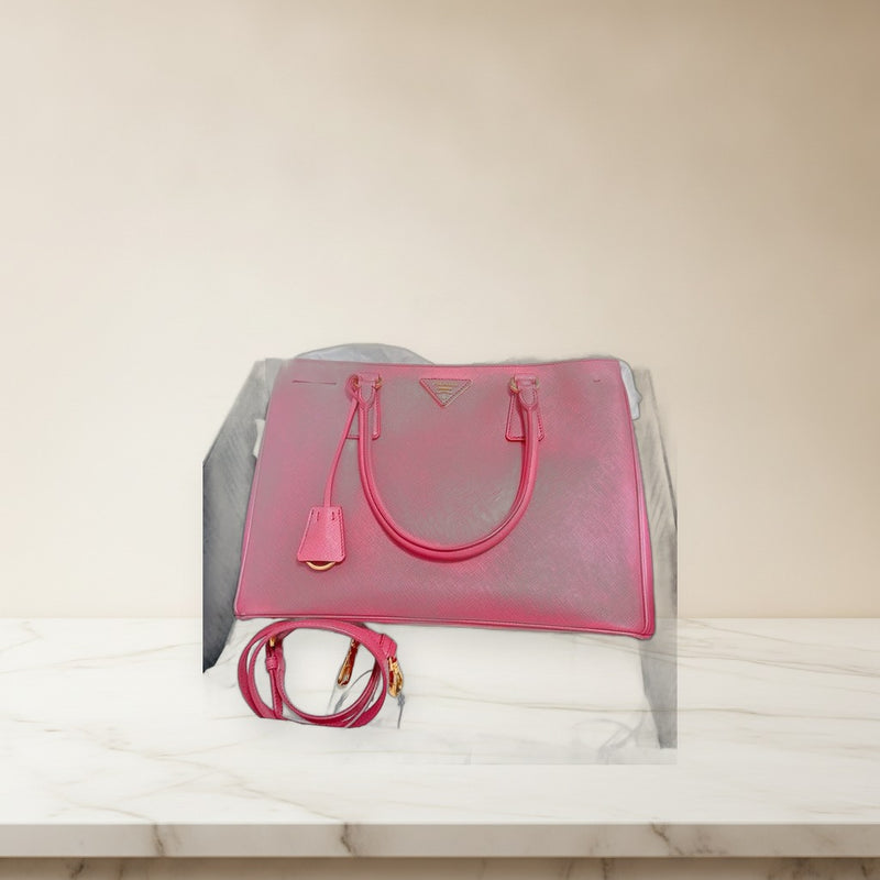 Prada Saffiano Lux Galleria BN1874 Handbag Shoulder Bag Leather